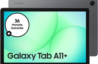 Tablette 11 pouces Samsung Galaxy Tab A11+ (8 coeurs, 6 Go RAM, 128 Go stockage, Android 16, 7 ans de mises à jour) à 213,03 €