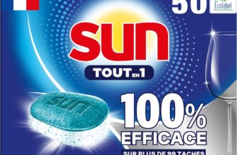 50 pastilles lave-vaisselle Sun Tout en 1 à 6,92 €