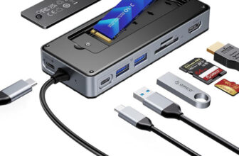 Station d&rsquo;accueil Orico 8 en 1 USB C avec port SSD M.2 à 32,49 €