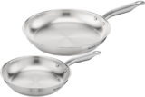 Lot de 2 poêles inox Tefal Virtuoso (24/28 cm)