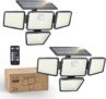 Lot de 2 lampes solaires Philips avec capteur de présence 196 LED haute luminosité projecteur mural 4 têtes à 29,99 €