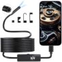 Caméra d&rsquo;inspection endoscopique (5 mètres, double objectif, USB C / WiFi, lumière LED, Android / iOS) à 11,44 €