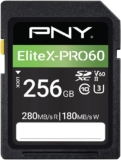 Carte SD PNY EliteX-PRO60 UHS-II V60 256 Go (jusqu&rsquo;à 280 Mo/s) à 35,49 €