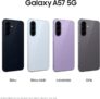 Smartphone 6,7 pouces Samsung Galaxy A56 5G (FullHD+ AMOLED 120 Hz, 8 coeurs, 8 Go, 256 Go, Android 16) à 549,00 €