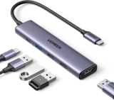 Hub USB C 5 en 1 UGREEN (HDMI 4K, 1xUSB 3.0, 2xUSB 2.0, 1xUSB C PD 100W) à 12,78 €