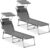 Lot de 2 Chaises Longues Pliantes SONGMICS avec pare soleil à 76,70 €