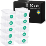 Lot de 10 boîtes de rangement SmartStore (8 litres, 34x25x16cm)