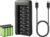 Chargeur de piles Amazon Basics (8 baies, USB C, charge individuelle) + 8 piles rechargeables AA 2000 mAh à 18,95 €