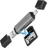 Lecteur de carte mémoire SABRENT USB C et A (SD, MicroSD, accès simultané) à 9,49 €