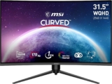 Ecran PC 31.5 pouces MSI Optix G32CQ5P (incurvé, WQHD, 170 Hz, 1 ms) à 179,99 €