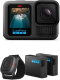 Caméra sportive GoPro HERO13 Black (vidéo 5.3K 60fps, 4K 120fps, hyperSmooth 6.0, double écran) avec pack action (2 batteries, télécommande étanche) à 356,06 €