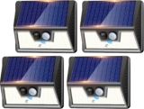 Lot de 4 lampes solaires d&rsquo;extérieur LED avec détecteur de mouvement à 17,39 €