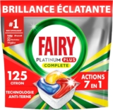 Pastilles lave-vaisselle Fairy Platinum Plus Tout-en-1 125 capsules à 19,14 €