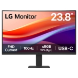 Ecran PC incurvé LG 23.8 pouces 24U421A-B (Full HD, 100 Hz, HDMI/USB C) à 63,50 €